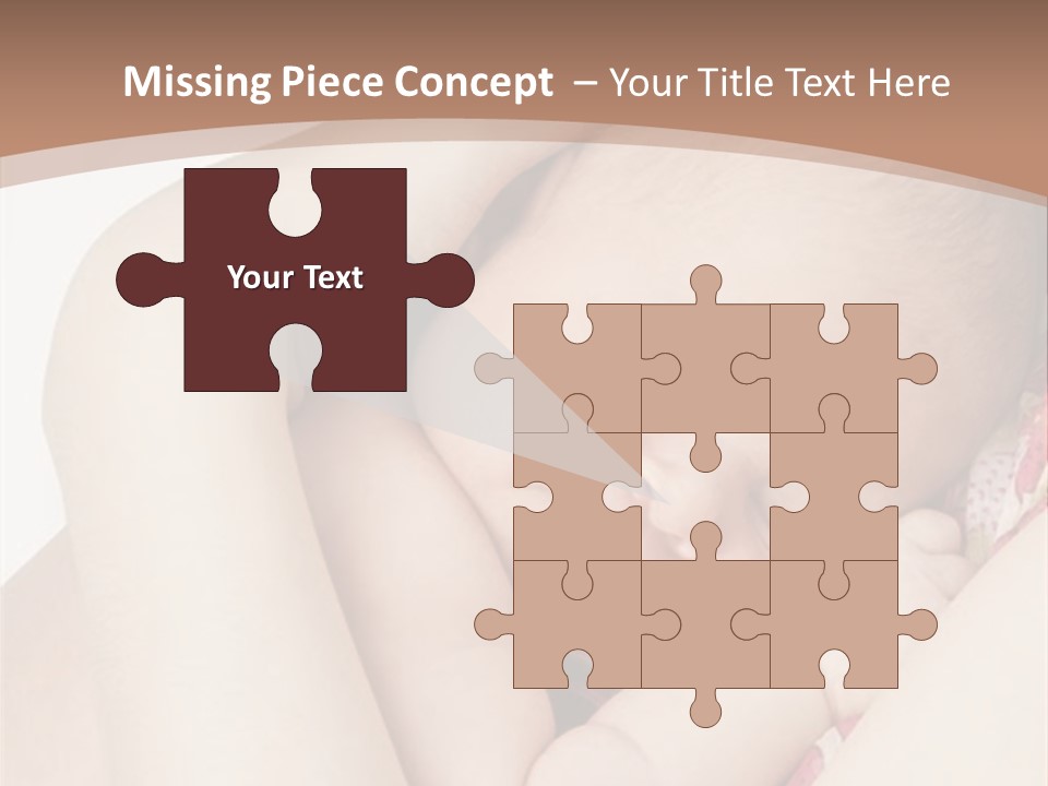 Baby Sleeps On His Hand PowerPoint Template