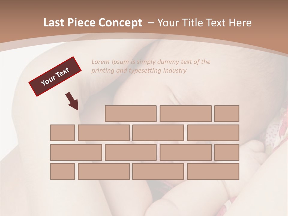 Baby Sleeps On His Hand PowerPoint Template