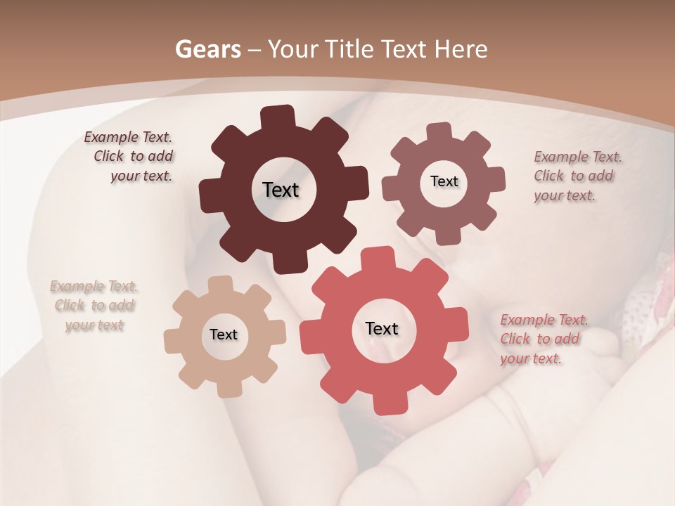 Baby Sleeps On His Hand PowerPoint Template