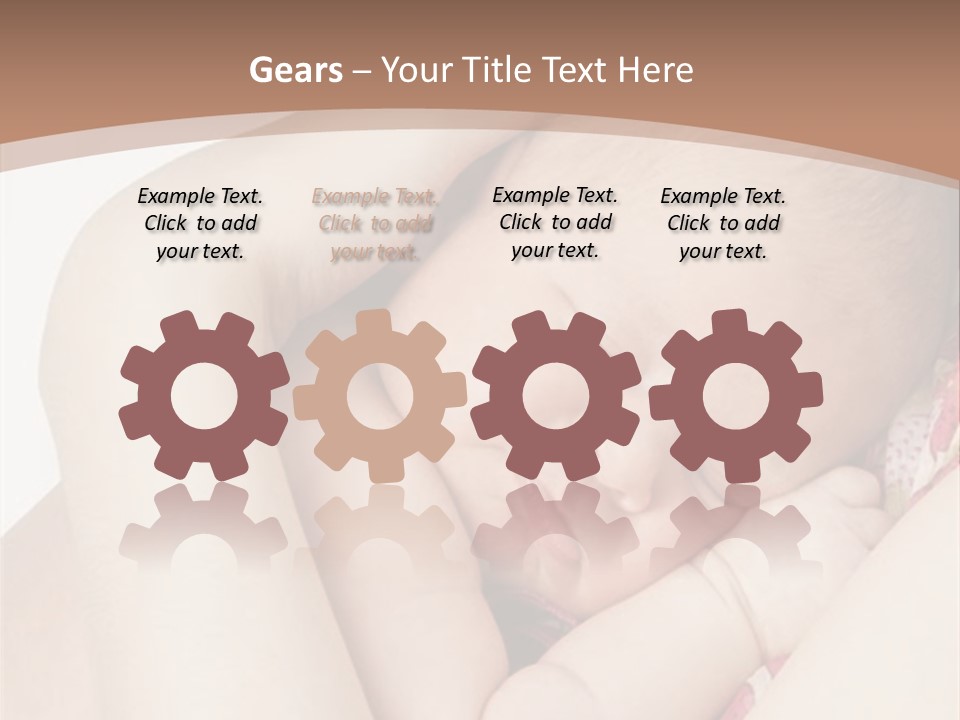 Baby Sleeps On His Hand PowerPoint Template