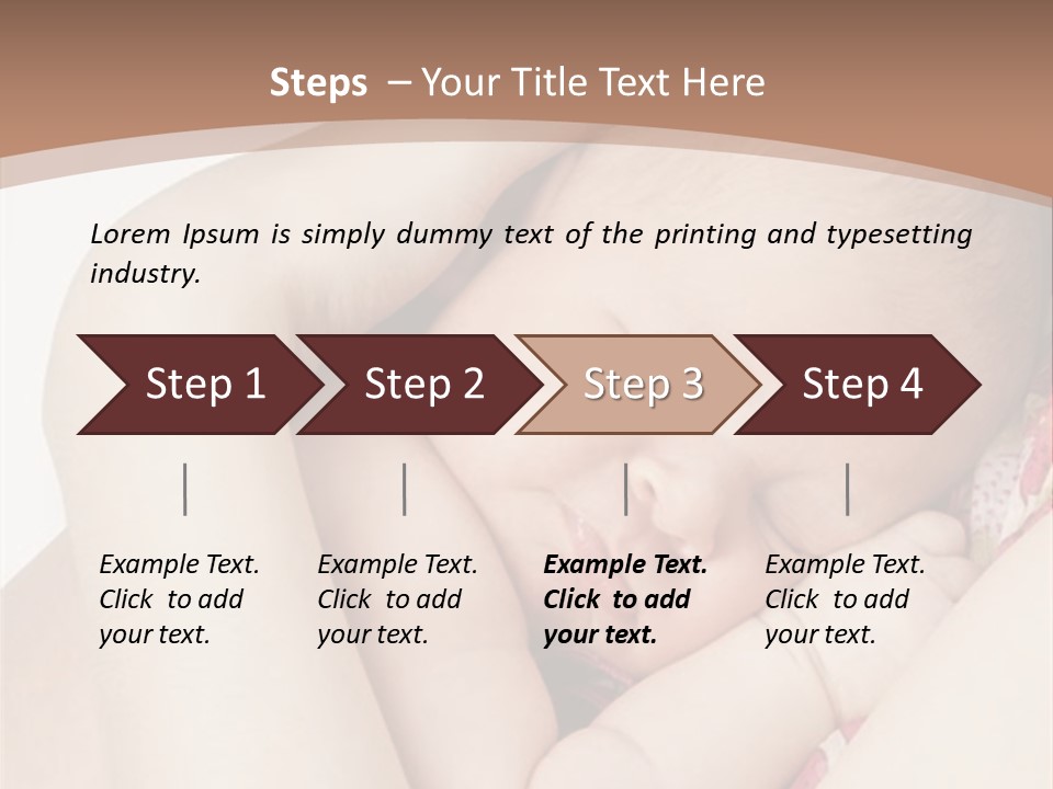 Baby Sleeps On His Hand PowerPoint Template