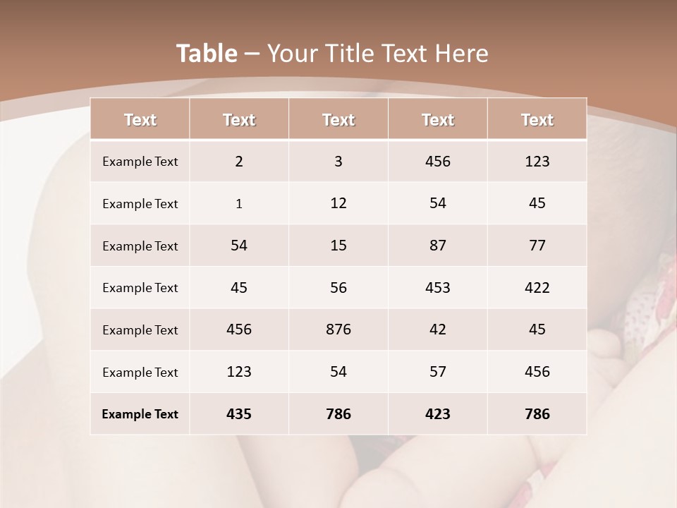 Baby Sleeps On His Hand PowerPoint Template