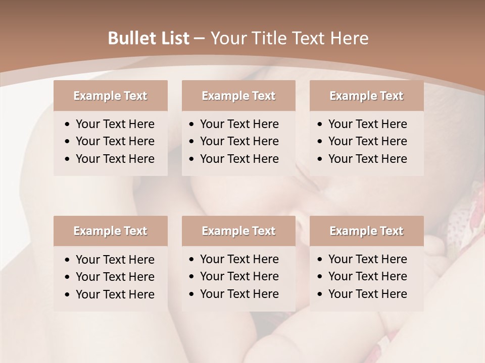 Baby Sleeps On His Hand PowerPoint Template