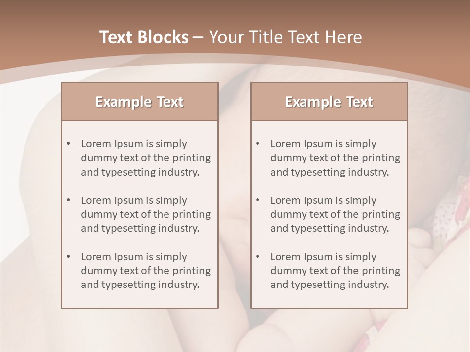 Baby Sleeps On His Hand PowerPoint Template