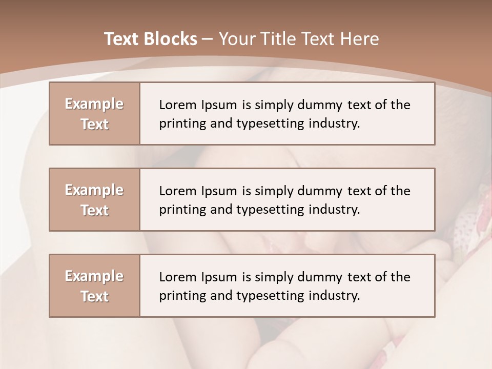 Baby Sleeps On His Hand PowerPoint Template