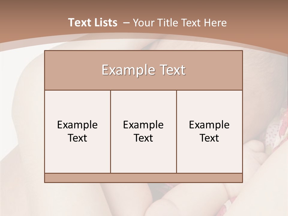 Baby Sleeps On His Hand PowerPoint Template