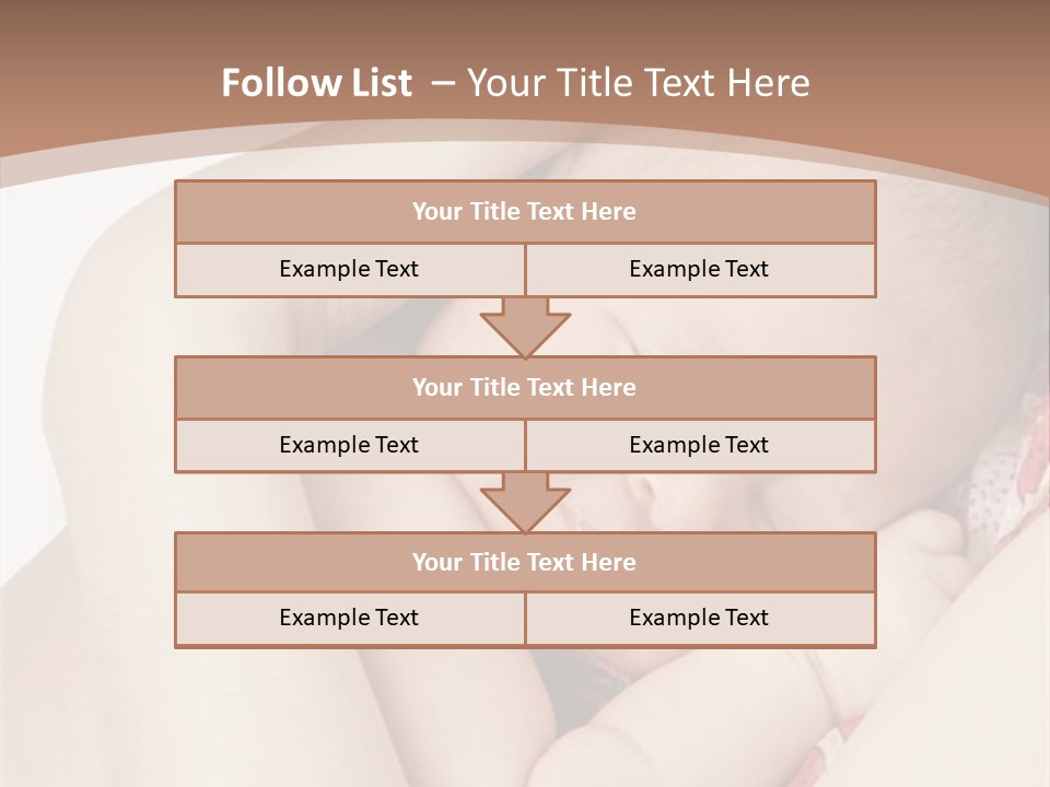 Baby Sleeps On His Hand PowerPoint Template