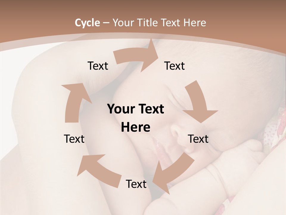 Baby Sleeps On His Hand PowerPoint Template