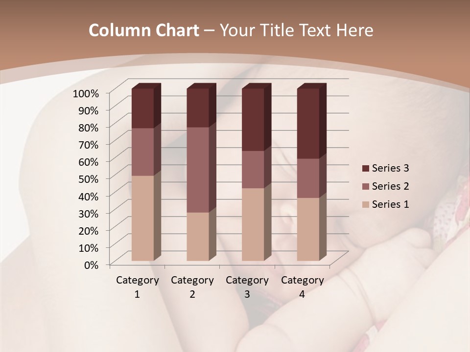 Baby Sleeps On His Hand PowerPoint Template