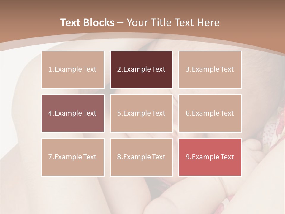 Baby Sleeps On His Hand PowerPoint Template