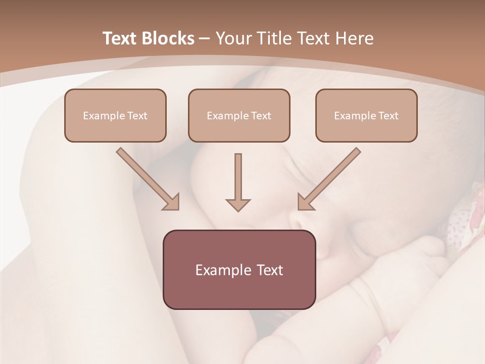 Baby Sleeps On His Hand PowerPoint Template