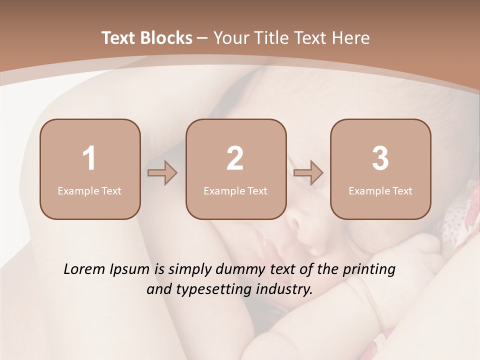 Baby Sleeps On His Hand PowerPoint Template