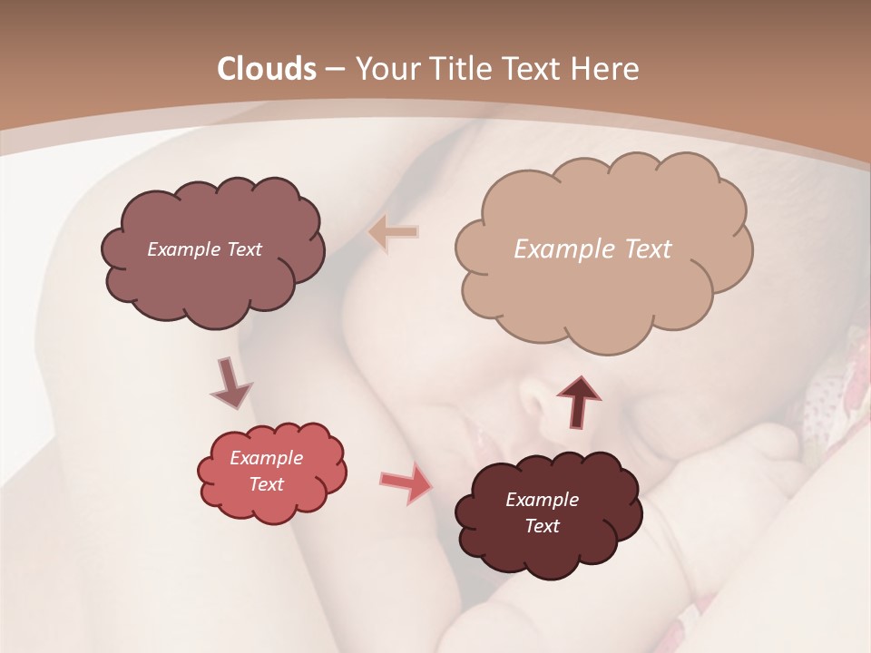 Baby Sleeps On His Hand PowerPoint Template