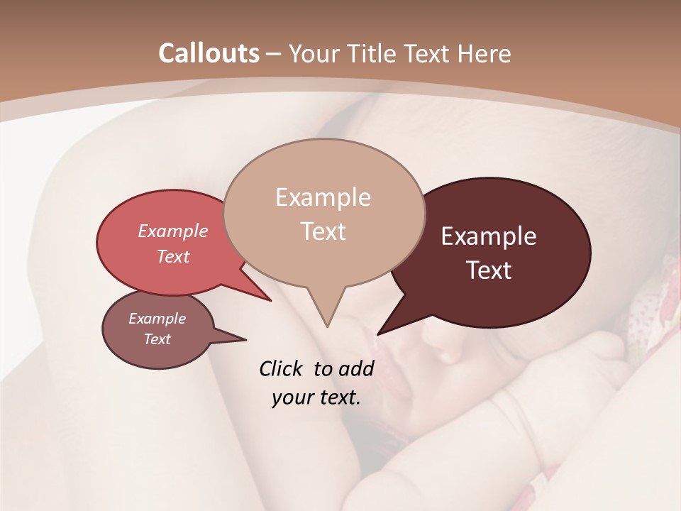 Baby Sleeps On His Hand PowerPoint Template