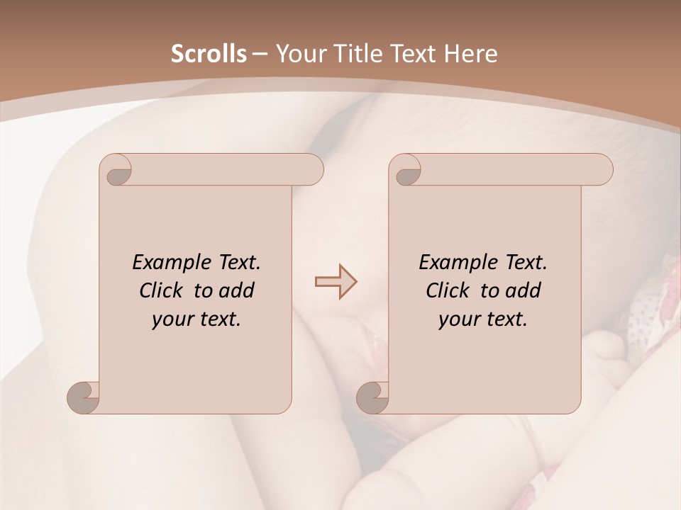Baby Sleeps On His Hand PowerPoint Template