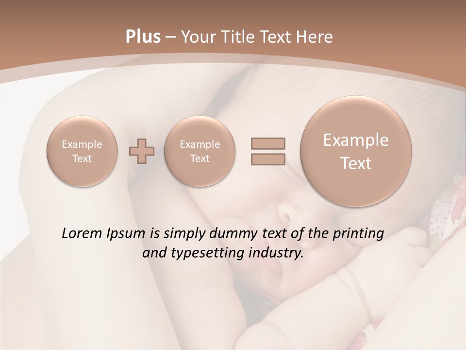 Baby Sleeps On His Hand PowerPoint Template