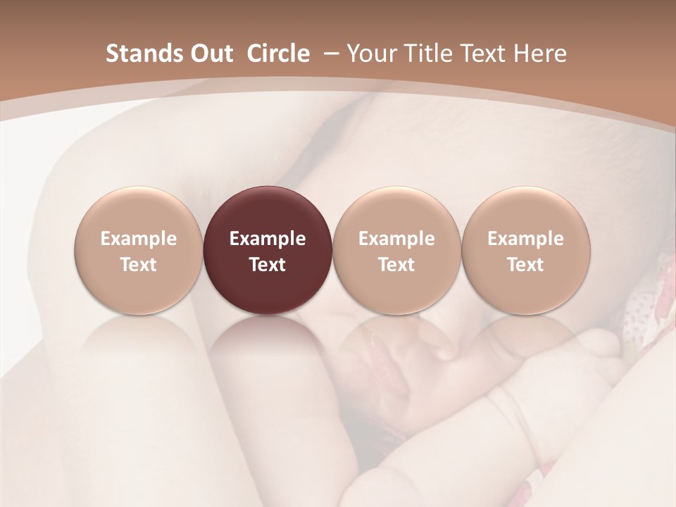 Baby Sleeps On His Hand PowerPoint Template