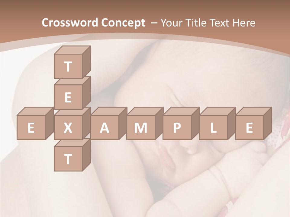 Baby Sleeps On His Hand PowerPoint Template