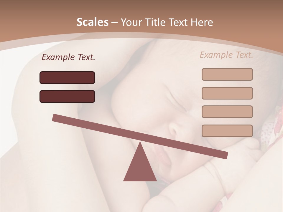 Baby Sleeps On His Hand PowerPoint Template