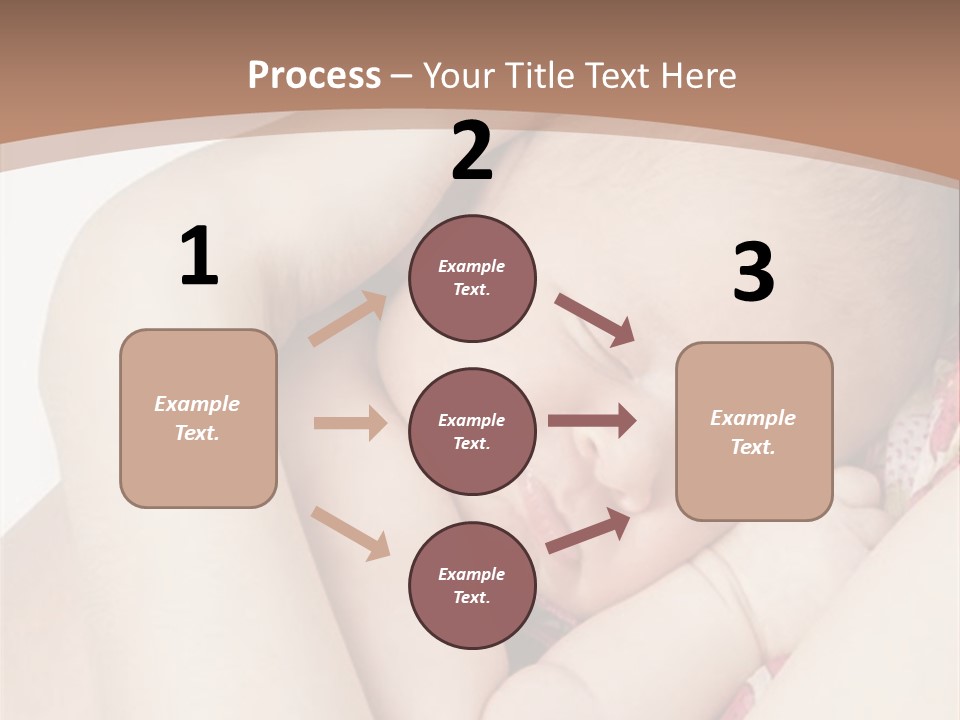 Baby Sleeps On His Hand PowerPoint Template