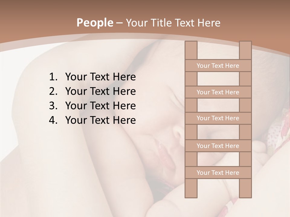 Baby Sleeps On His Hand PowerPoint Template