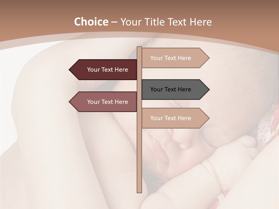 Baby Sleeps On His Hand PowerPoint Template