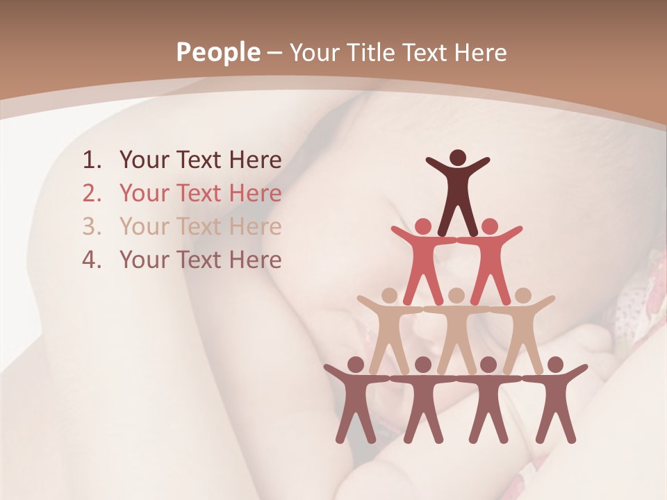 Baby Sleeps On His Hand PowerPoint Template