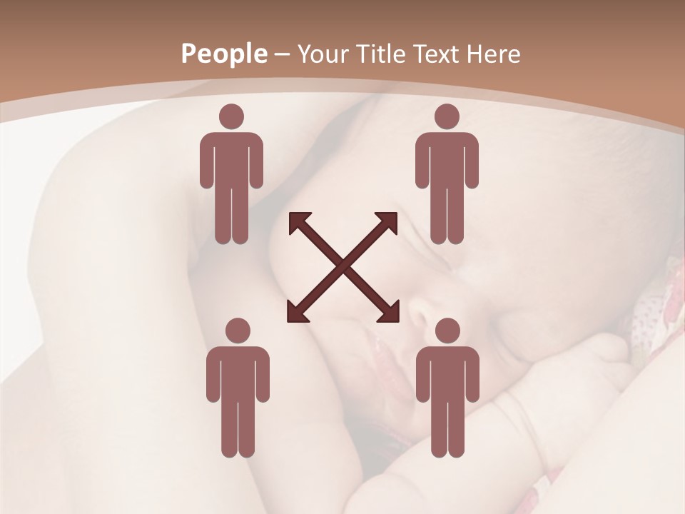Baby Sleeps On His Hand PowerPoint Template
