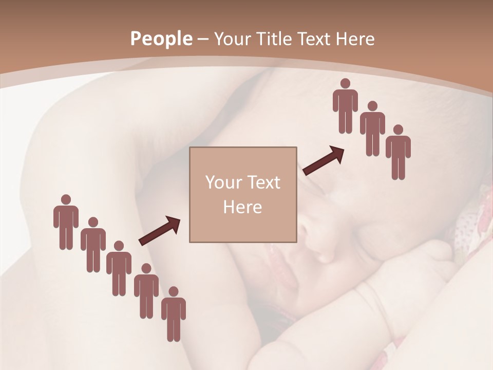 Baby Sleeps On His Hand PowerPoint Template