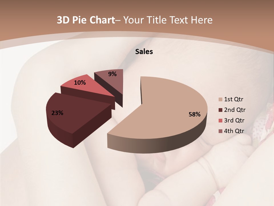 Baby Sleeps On His Hand PowerPoint Template