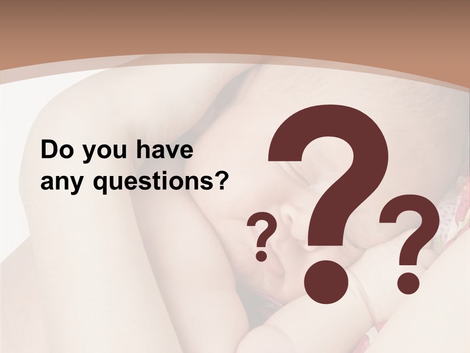 Baby Sleeps On His Hand PowerPoint Template