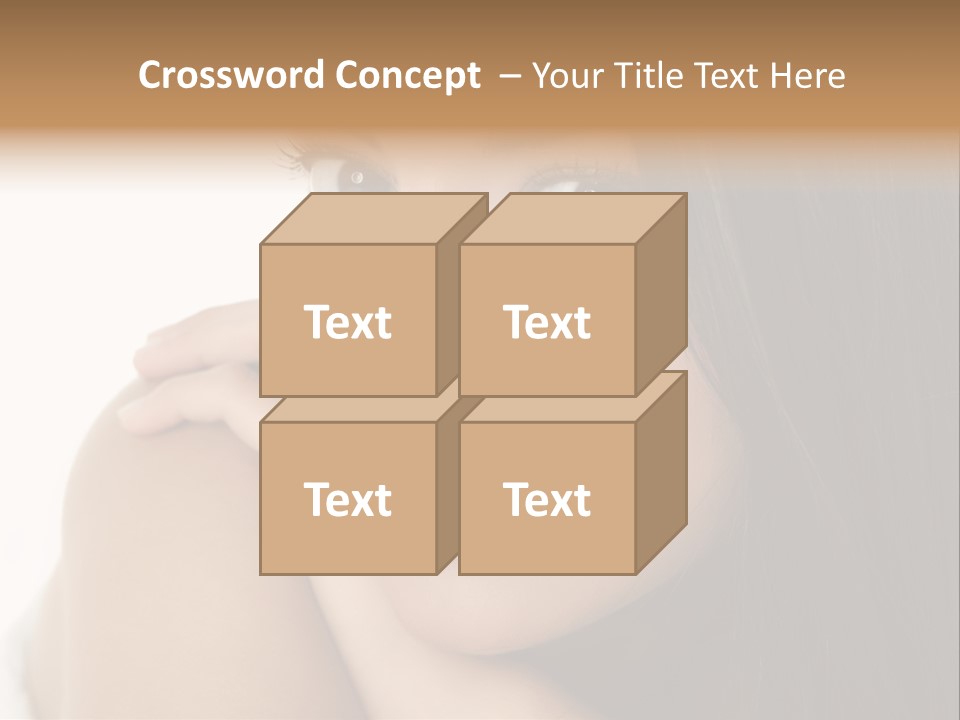 Beautiful Brunette Indian Woman Beauty Closeup Portrait Over White PowerPoint Template