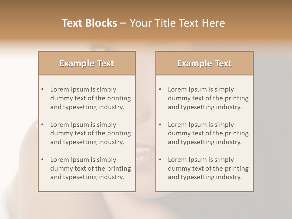 Beautiful Brunette Indian Woman Beauty Closeup Portrait Over White PowerPoint Template