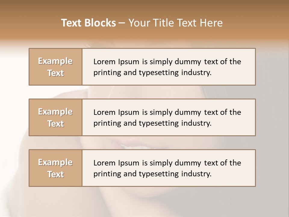 Beautiful Brunette Indian Woman Beauty Closeup Portrait Over White PowerPoint Template