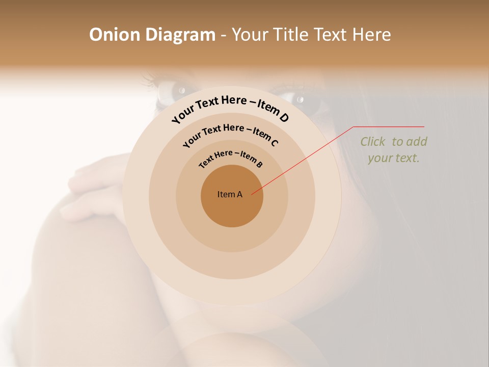 Beautiful Brunette Indian Woman Beauty Closeup Portrait Over White PowerPoint Template