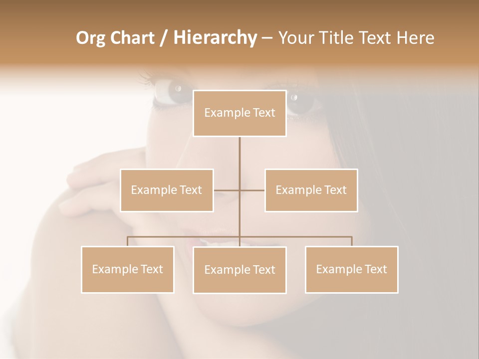 Beautiful Brunette Indian Woman Beauty Closeup Portrait Over White PowerPoint Template