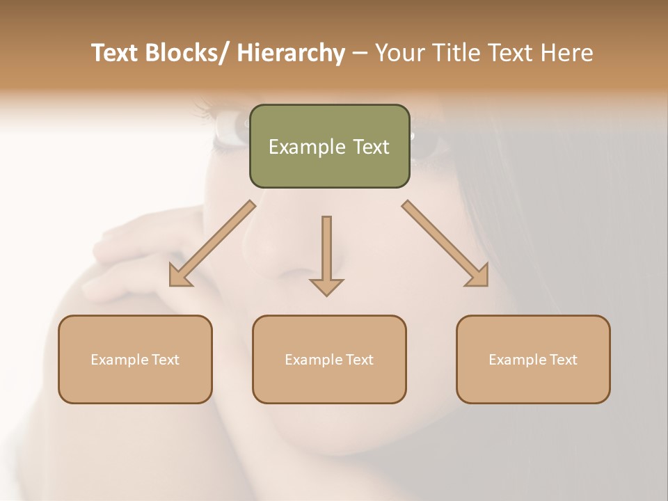 Beautiful Brunette Indian Woman Beauty Closeup Portrait Over White PowerPoint Template