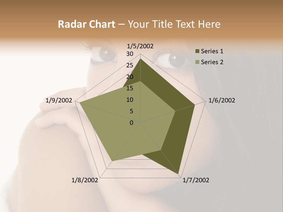 Beautiful Brunette Indian Woman Beauty Closeup Portrait Over White PowerPoint Template