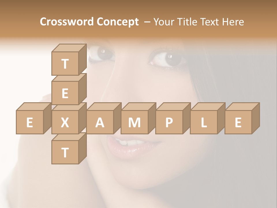 Beautiful Brunette Indian Woman Beauty Closeup Portrait Over White PowerPoint Template