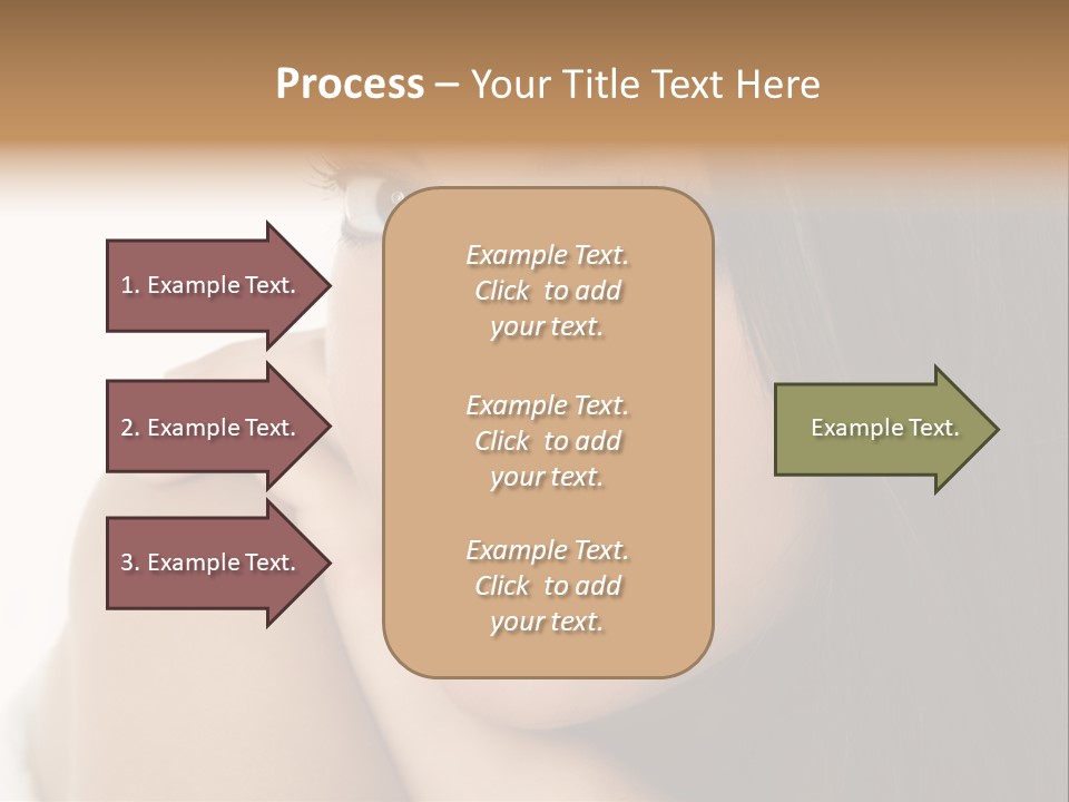 Beautiful Brunette Indian Woman Beauty Closeup Portrait Over White PowerPoint Template