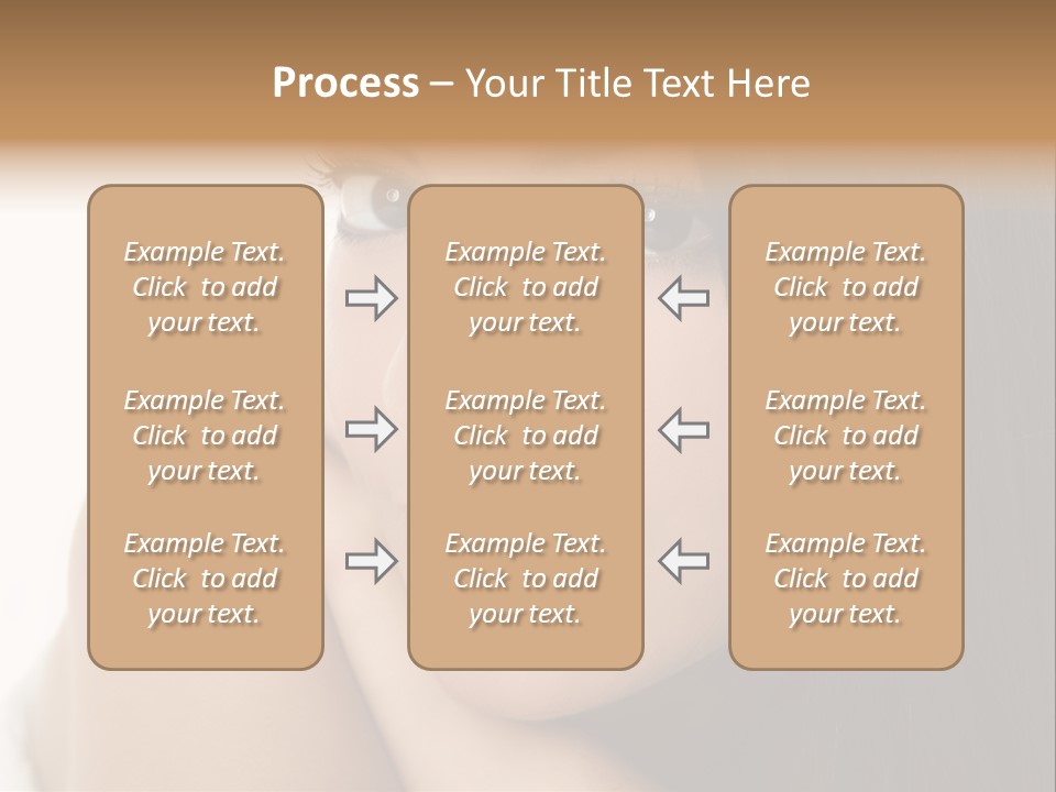 Beautiful Brunette Indian Woman Beauty Closeup Portrait Over White PowerPoint Template