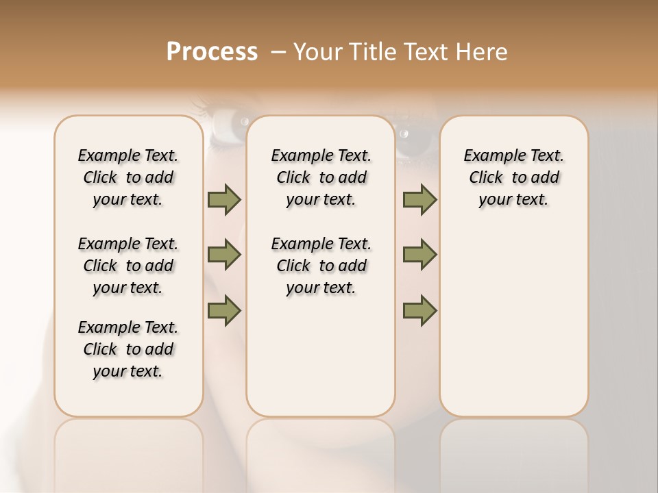 Beautiful Brunette Indian Woman Beauty Closeup Portrait Over White PowerPoint Template