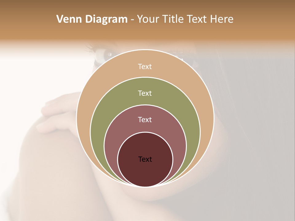 Beautiful Brunette Indian Woman Beauty Closeup Portrait Over White PowerPoint Template