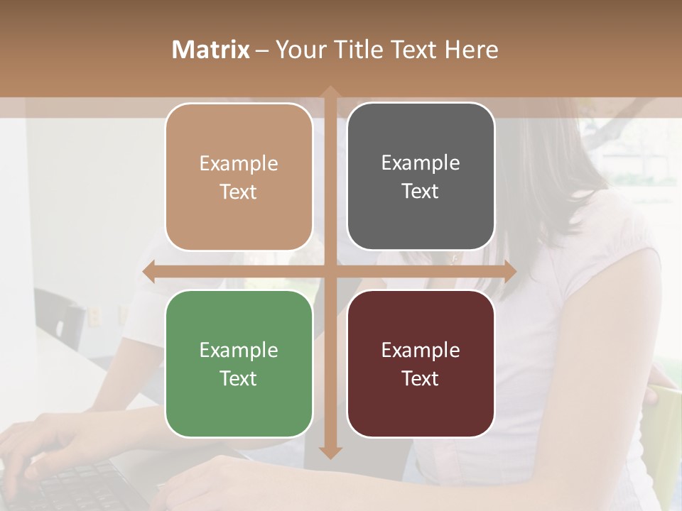 Teacher Training Student In Computer Skills PowerPoint Template