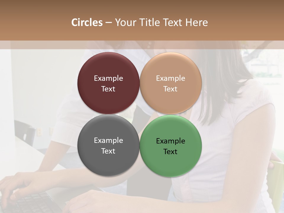 Teacher Training Student In Computer Skills PowerPoint Template
