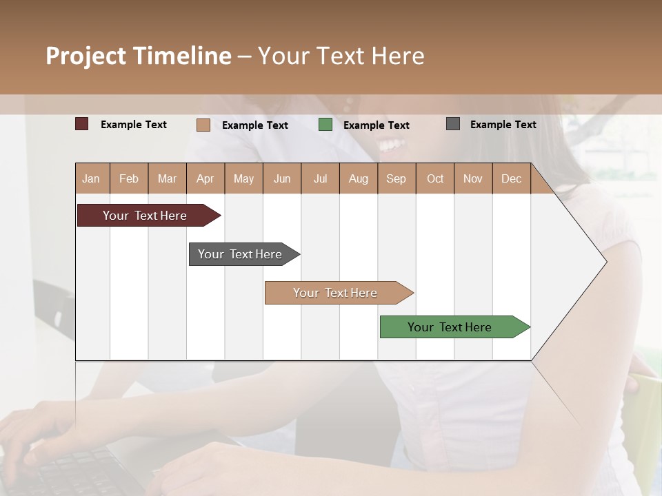 Teacher Training Student In Computer Skills PowerPoint Template