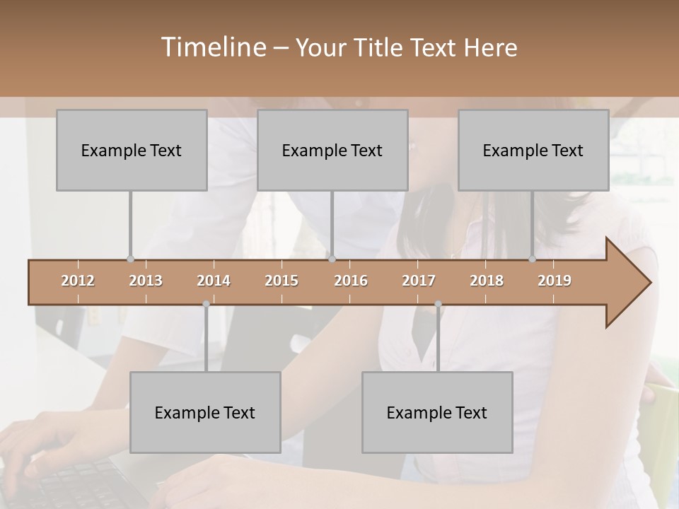Teacher Training Student In Computer Skills PowerPoint Template