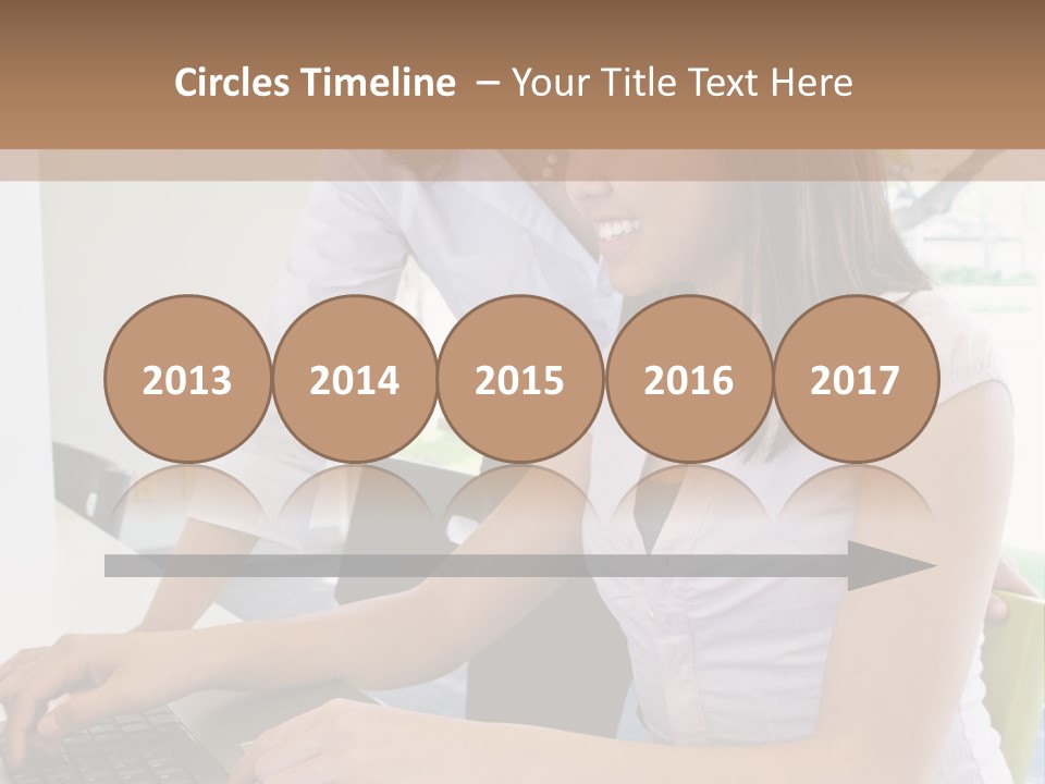 Teacher Training Student In Computer Skills PowerPoint Template