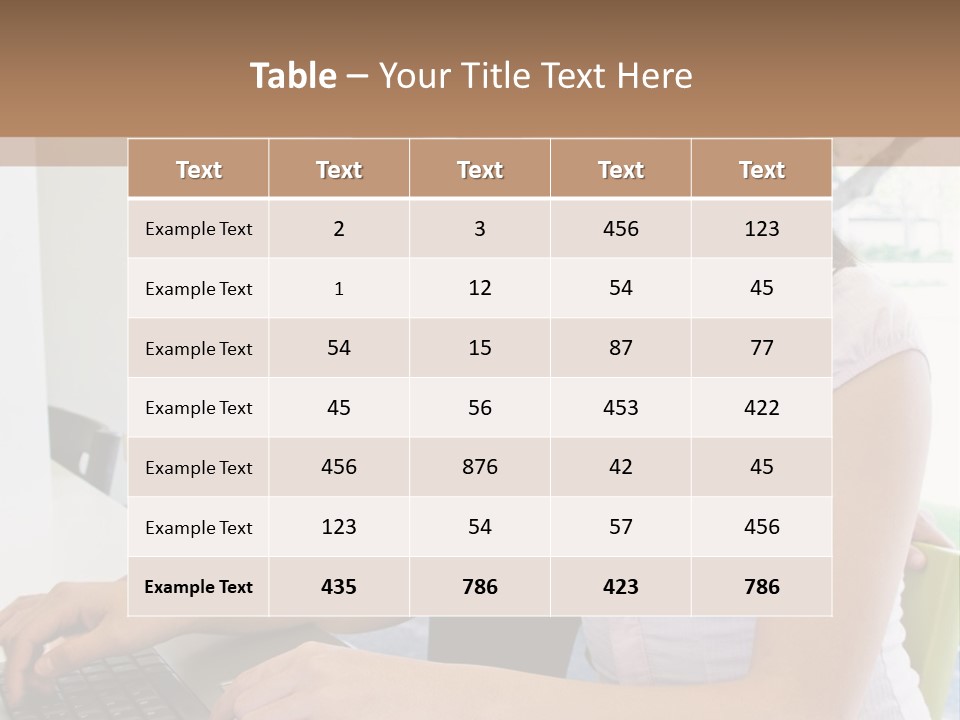 Teacher Training Student In Computer Skills PowerPoint Template