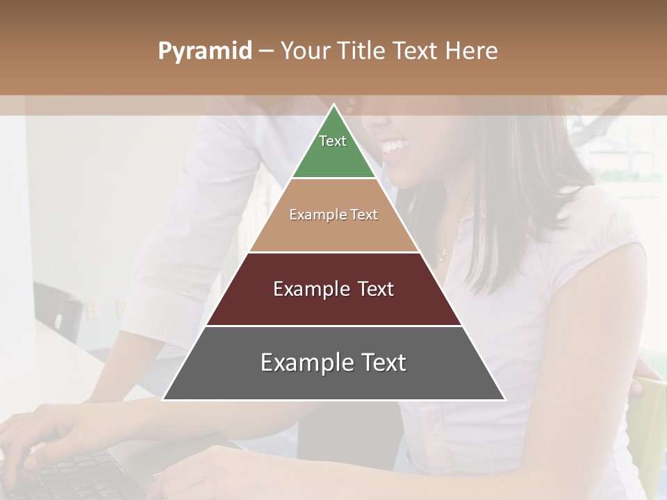 Teacher Training Student In Computer Skills PowerPoint Template